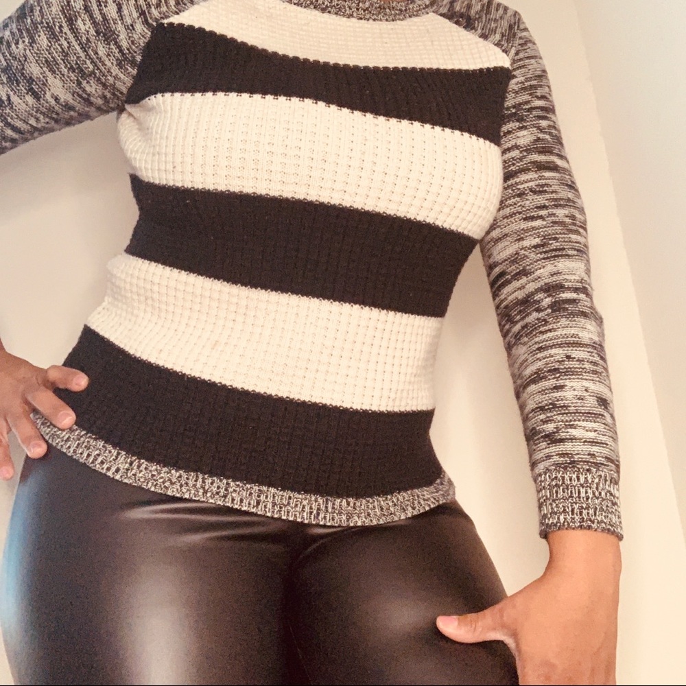 American Living Black and White Sweater
